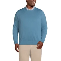Lands' End Men's Fine Gauge Supima Cotton Crewneck Sweater -Lands' End Store GUEST 411defb2 b047 440e a1db 7d695ce4bac4