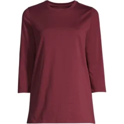 Lands' End Women's 3/4 Sleeve Supima Cotton Crewneck Tunic -Lands' End Store GUEST 41220a1a 698a 43d5 8774 42707615375a