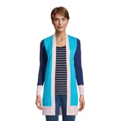 Lands' End Women's Fine Gauge Cotton Long Open Cardigan Sweater -Lands' End Store GUEST 41815c91 870d 48b1 bcc7 ae5ecf21bd91