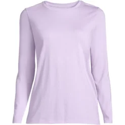 Lands' End Women's Relaxed Supima Cotton Long Sleeve Crewneck T-Shirt -Lands' End Store GUEST 41de07c9 cf09 48a3 8f31 e456237b46cd