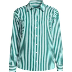Lands' End Women's No Iron Supima Cotton Long Sleeve Shirt -Lands' End Store GUEST 43b02541 602f 419d 8233 003ff7f9c8fd