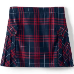 Lands' End School Uniform Girls Slim Side Pleat Plaid Skort Above Knee -Lands' End Store GUEST 454c2c40 51da 4e57 8b1d ef5519c039e5