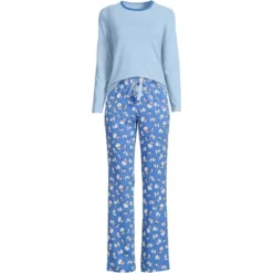 Lands' End Women's Tall Knit Pajama Set Long Sleeve T-Shirt And Pants -Lands' End Store GUEST 469b1cfd 3ce4 4b48 a09c c92a65e23837 1