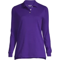 Lands' End School Uniform Women's Long Sleeve Interlock Polo Shirt -Lands' End Store GUEST 47888a9c 7f89 465f 8838 cc266267dc49