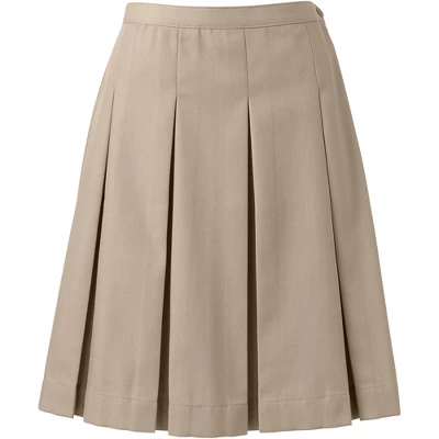 Lands' End Lands' End School Uniform Women's Poly-Cotton Box Pleat Skirt Top Of Knee 5 Lands' End Lands' End School Uniform Women's Poly-Cotton Box Pleat Skirt Top Of Knee - Image 5