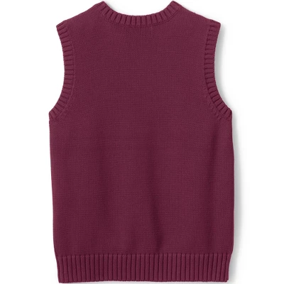 Lands' End School Uniform Kids Cotton Modal Sweater Vest 1 Lands' End School Uniform Kids Cotton Modal Sweater Vest