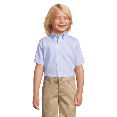 Lands' End School Uniform Boys Short Sleeve No Iron Pinpoint Dress Shirt 2 Lands' End School Uniform Boys Short Sleeve No Iron Pinpoint Dress Shirt - Image 2
