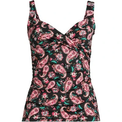 Lands' End Women's Wrap Underwire Tankini Top Swimsuit 9 Lands' End Women's Wrap Underwire Tankini Top Swimsuit - Image 9