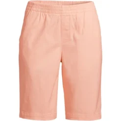Lands' End Women's Plus Size Mid Rise Elastic Waist Pull On 12" Knockabout Chino Bermuda Shorts -Lands' End Store GUEST 49041fb6 9e47 4acd bc4a b8bd81549605