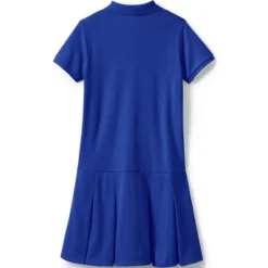 Lands' End School Uniform Girls Short Sleeve Mesh Polo Dress