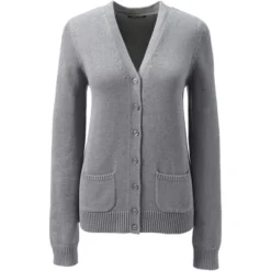Lands' End School Uniform Women's Cotton Modal Button Front Cardigan Sweater -Lands' End Store GUEST 4a56f179 032d 45df a6b7 1253d07abecc