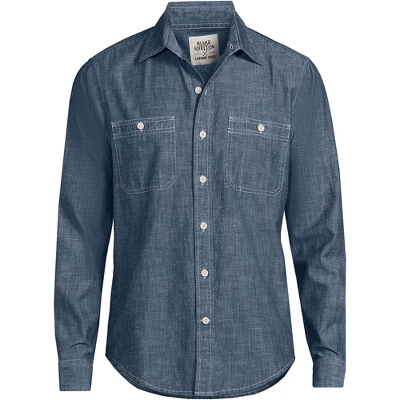 Lands' End Blake Shelton X Lands' End Men's Traditional Fit Lightweight Work Shirt 4 Lands' End Blake Shelton X Lands' End Men's Traditional Fit Lightweight Work Shirt - Image 4