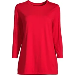 Lands' End Women's 3/4 Sleeve Supima Cotton Crewneck Tunic -Lands' End Store GUEST 4b4f0d92 fbb0 42ec b829 bf553adf648e