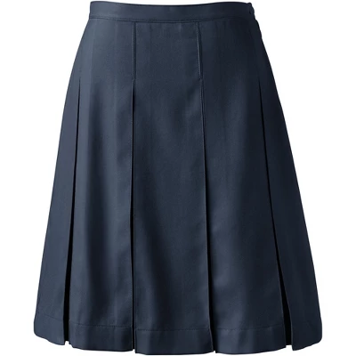 Lands' End Lands' End School Uniform Women's Solid Box Pleat Skirt Top Of Knee 6 Lands' End Lands' End School Uniform Women's Solid Box Pleat Skirt Top Of Knee - Image 6