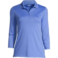 Lands' End Women's Supima Cotton 3/4 Sleeve Polo Shirt 11 Lands' End Women's Supima Cotton 3/4 Sleeve Polo Shirt -Lands' End Store GUEST 4d7a98d7 e2d8 491a a539 cd594dd50387