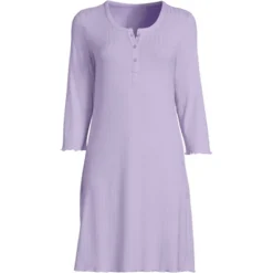 Lands' End Women's Pointelle Rib 3/4 Sleeve Knee Length Nightgown -Lands' End Store GUEST 4f0d7cf9 c4d7 4d8b af2b 4ab5bc5b1955