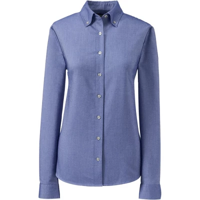 Lands' End School Uniform Women's Long Sleeve Oxford Dress Shirt 4 Lands' End School Uniform Women's Long Sleeve Oxford Dress Shirt - Image 4