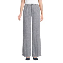 Lands' End Women's High Rise Elastic Back Wide Leg Linen Pleated Pants -Lands' End Store GUEST 5045f531 060d 49d7 8559 c0d7d73b032f