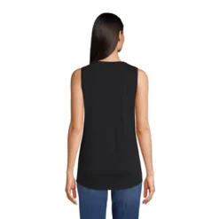 Lands' End Women's Supima Cotton Scoop Neck Tunic Tank Top