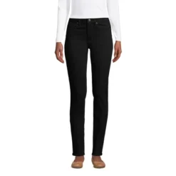 Lands' End Women's Tall Mid Rise Straight Leg Jeans - Black -Lands' End Store GUEST 5126918f 4cb3 4b5c b0e7 876207e9a7bf