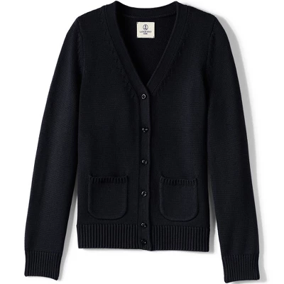Lands' End School Uniform Girls Cotton Modal Button Front Cardigan Sweater 7 Lands' End School Uniform Girls Cotton Modal Button Front Cardigan Sweater - Image 7