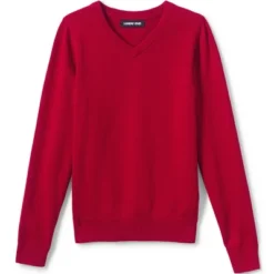 Lands' End School Uniform Boys Cotton Modal Fine Gauge V-neck Sweater -Lands' End Store GUEST 515d9b7f c02f 44c7 8d98 eac408b98e16