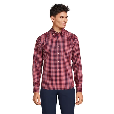 Lands' End Men's Traditional Fit Comfort-First Shirt With Coolmax Printed 8 Lands' End Men's Traditional Fit Comfort-First Shirt With Coolmax Printed - Image 8