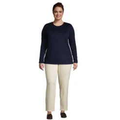 Lands' End Women's Relaxed Supima Cotton Long Sleeve Crewneck T-Shirt -Lands' End Store GUEST 5211abbd 8991 4883 8dc1 d29bdb602187