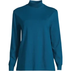 Lands' End Women's Plus Size Long Sleeve Super T Mock -Lands' End Store GUEST 5485b74c d1f7 4e09 822a bcaa6ef26734