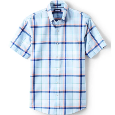 Lands' End Men's Short Sleeve Traditional Fit No Iron Sportshirt