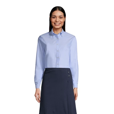 Lands' End School Uniform Women's Long Sleeve Oxford Dress Shirt 1 Lands' End School Uniform Women's Long Sleeve Oxford Dress Shirt