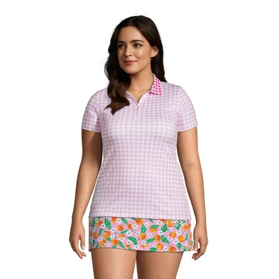 Lands' End Draper James X Lands' End Women's Short Sleeve Supima Polo Shirt 5 Lands' End Draper James X Lands' End Women's Short Sleeve Supima Polo Shirt - Image 5