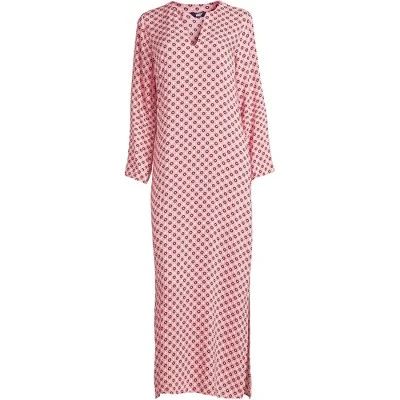 Lands' End Women's Modal Long Sleeve Swim Cover-up Maxi Dress 3 Lands' End Women's Modal Long Sleeve Swim Cover-up Maxi Dress - Image 3