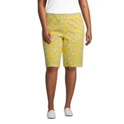 Lands' End Women's Plus Size Mid Rise Elastic Waist Pull On 12" Knockabout Chino Bermuda Shorts -Lands' End Store GUEST 58b15ba2 dce2 49c7 9d80 c12ba701a686