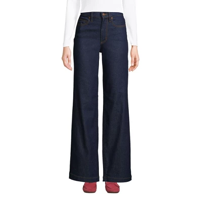 Lands' End Women's Recover High Rise Wide Leg Blue Jeans 2 Lands' End Women's Recover High Rise Wide Leg Blue Jeans - Image 2