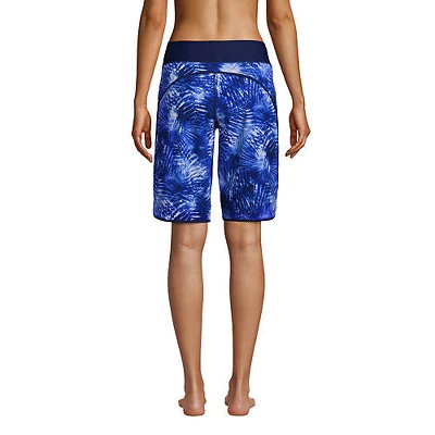 Lands' End Women's 11" Quick Dry Elastic Waist Modest Board Shorts Swim Cover-up Shorts With Panty 1 Lands' End Women's 11" Quick Dry Elastic Waist Modest Board Shorts Swim Cover-up Shorts With Panty