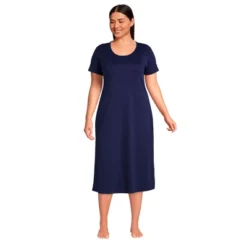 Lands' End Women's Supima Cotton Short Sleeve Midcalf Nightgown Dress -Lands' End Store GUEST 5ca26bc3 9d8e 4a9c 839f e32f8e6f45fb