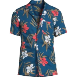 Lands' End Men's Traditional Fit Short Sleeve Camp Collar Hawaiian Shirt -Lands' End Store GUEST 5ceb8dcb bf8d 487a 9aff 601d197409dc