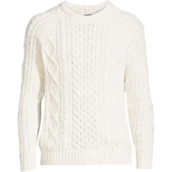 Lands' End Men's Cotton Blend Aran Cable Crew Neck Sweater -Lands' End Store GUEST 5dc70408 79b8 44a2 9101 7ee17b142a90