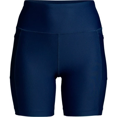 Lands' End Women's Chlorine Resistant High Waisted 6" Bike Swim Shorts With UPF 50 Sun Protection 3 Lands' End Women's Chlorine Resistant High Waisted 6" Bike Swim Shorts With UPF 50 Sun Protection - Image 3