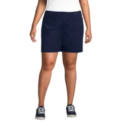 Lands' End Women's Starfish Mid Rise Pull On 7" Knit Denim Jean Shorts -Lands' End Store GUEST 5e3d9876 3865 4840 9d95 8dca9b3f48aa