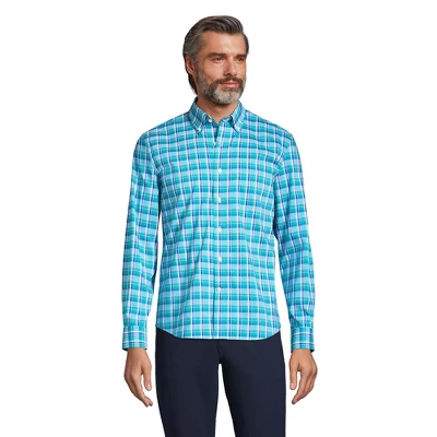 Lands' End Men's Traditional Fit Comfort-First Shirt With Coolmax Printed 4 Lands' End Men's Traditional Fit Comfort-First Shirt With Coolmax Printed - Image 4