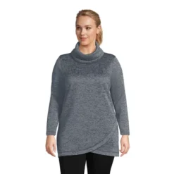 Lands' End Women's Sweater Fleece Tunic Cowl Neck Pullover -Lands' End Store GUEST 60c644a5 9b08 430a 8c6e 10e775d09e00