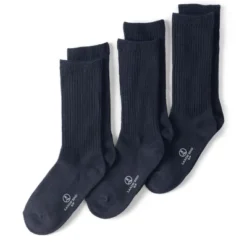 Lands' End Kids Basic Cotton Crew Socks (3-pack)