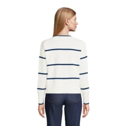 Lands' End Women's Drifter Cotton Easy Fit Crew Neck Sweater