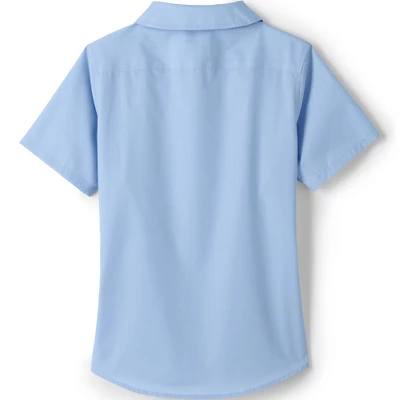 Lands' End School Uniform Girls Short Sleeve Peter Pan Collar Broadcloth Shirt 1 Lands' End School Uniform Girls Short Sleeve Peter Pan Collar Broadcloth Shirt