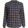 Lands' End Women's Jersey Long Sleeve Gathered Mock