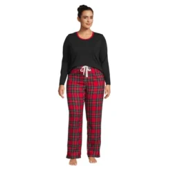 Lands' End Women's Pajama Set Knit Long Sleeve T-Shirt And Flannel Pants 11 Lands' End Women's Pajama Set Knit Long Sleeve T-Shirt And Flannel Pants -Lands' End Store GUEST 61ceae54 11b7 4de8 81bc 886f9d477d53