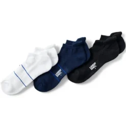 Lands' End Men's Performance Ankle Sock 3-Pack