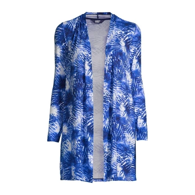 Lands' End Women's Lightweight Jersey Knit Long Cardigan 5 Lands' End Women's Lightweight Jersey Knit Long Cardigan - Image 5